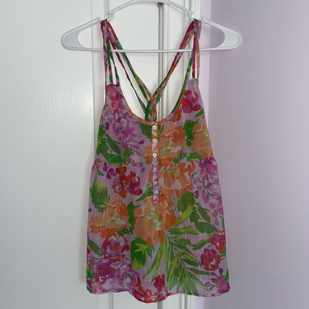 Aeropostale Floral Tank
